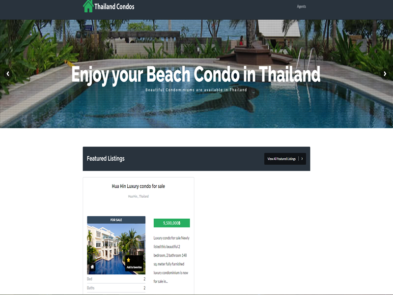Thailand Condos for Sale is a custom website designed for the sale or rental of condominiums.